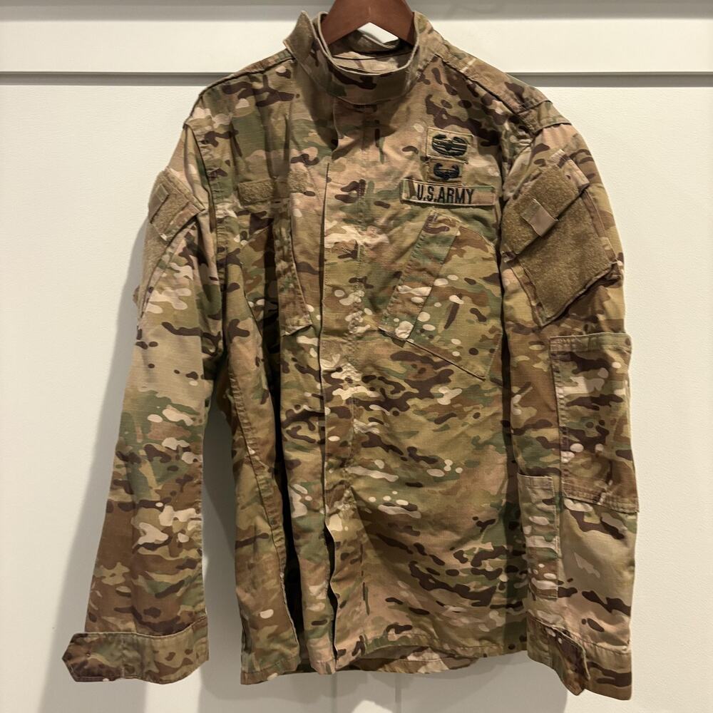 Propper Army Combat Uniform Coat Mens Large Multicam Camo Tactical Jacket LL